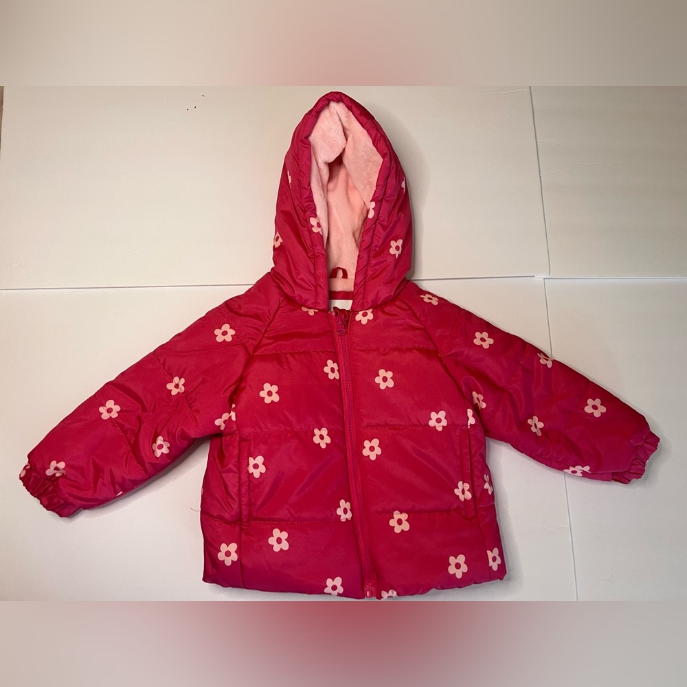 Girls Jacket 2t Pink With Flowers Hood. Liv and Lottie NWT‎